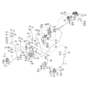 Pinza freno - Pastiglie freno - Tubo freno Piaggio MP3 300 LT Sport 2009-2014