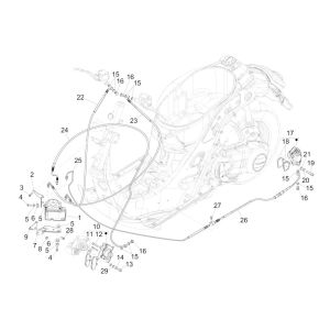 Pinza freno - Pastiglie freno - Tubo freno Vespa GTS 125 IE (con ABS)