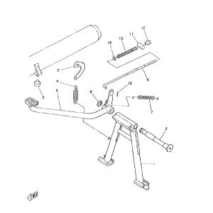 Rempedaal middenstandaard Yamaha FS1