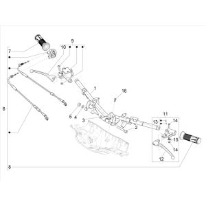 Pinza freno - Pastiglie freno - Tubo freno Vespa Sprint 125 3V IE ABS Euro 5 2021
