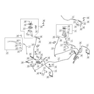 Cilindro del freno - Tubo del freno - Pompa freno Kymco MXU 300R