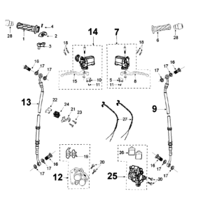 Remsysteem Peugeot Tweet 125 V E3 2013-2017
