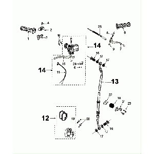 Cilindro freno - Pinza - Pastiglie freno - Tubo freno Peugeot Tweet Evo Euro 4