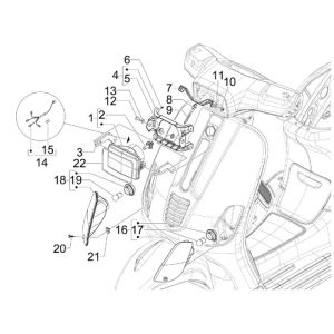 Faro anteriore - Indicatori anteriori Vespa S 50 4 tempi 2V 25km/h