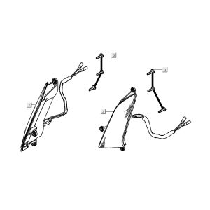 Indicatori elettrici blu a 4 tempi Kymco People S 50