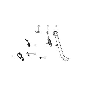 Cavalletto laterale lucido Kymco K-Pipe 4 tempi