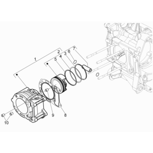 Cilindro - Pistone Piaggio Beverly 125 RST 4V Euro 3 2010-2015