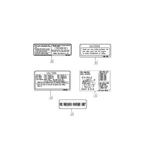 Adesivi di sicurezza e avvertenza Kymco Super9 2 tempi nuovo modello argento