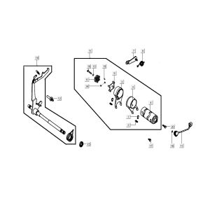 Albero a 4 tempi Kymco K-Pipe nero lucido