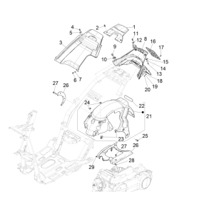 Parafango posteriore Piaggio NRG Power 50 2 tempi LC Euro 4