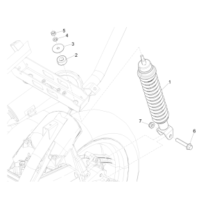 Ammortizzatore Piaggio NRG Power 50 2 tempi LC Euro 4