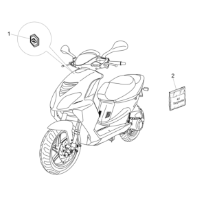 Stemmi - Adesivi - Logo Piaggio NRG Power 50 2-stroke LC Euro 4