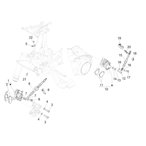 Pinza freno - Pastiglie freno - Tubo freno NRG Power 50 2 tempi LC Euro 4