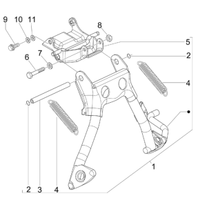 Cavalletto centrale Piaggio NRG Power 50 2 tempi LC Euro 4