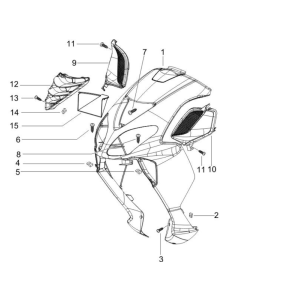 Coperchio anteriore Piaggio NRG Power 50 2 tempi LC Euro 4