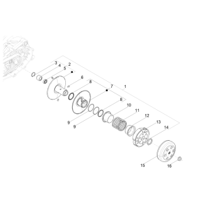 Frizione Piaggio NRG power LC Euro 4