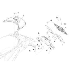 Parafango posteriore Vespa Sprint 150 3V IE ABS Euro 3 2015