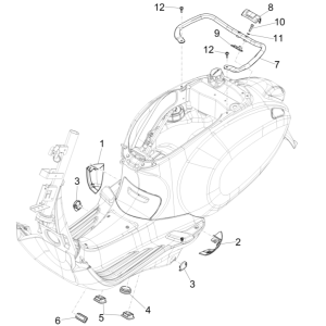 Parabrezza per moto - Spoiler Vespa Sprint 150 3V IE ABS Euro 3 2015