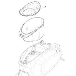 Scatola porta casco Vespa Sprint 150 3V IE ABS Euro 3 2015