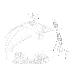 Ammortizzatore Vespa Sprint 150 3V IE ABS Euro 3 2015