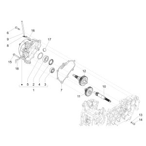 Ingranaggio - Trasmissione Vespa Sprint 150 3V IE ABS Euro 3 2015