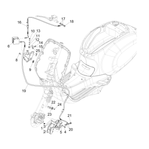 Tubo freno Vespa Sprint 150 3V IE ABS Euro 3 2015