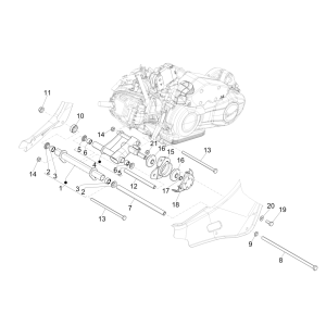 Sospensione motore Vespa Sprint 150 3V IE ABS Euro 3 2015