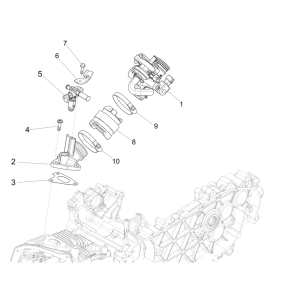 Corpo farfallato - Iniettore - Collettore di aspirazione Vespa Sprint 150 3V IE ABS Euro 3 2015