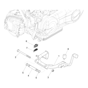 Cavalletto centrale Vespa Sprint 150 3V IE ABS Euro 3 2015