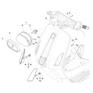 Faro anteriore - Indicatori anteriori Vespa Sprint 150 3V IE ABS Euro 3 2015