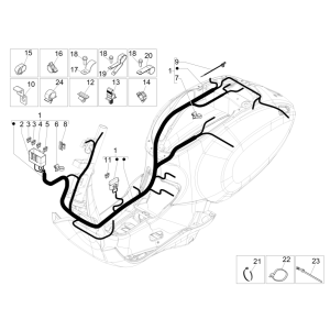 Cablaggio elettrico Vespa Sprint 150 3V IE ABS Euro 3 2015