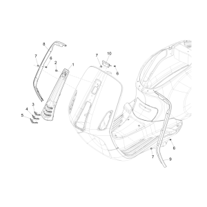 Coperchio anteriore Vespa Sprint 150 3V IE ABS Euro 3 2015