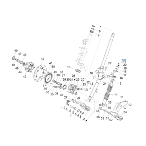Forcella anteriore - Vespa Sprint 150 3V IE ABS Euro 3 2015