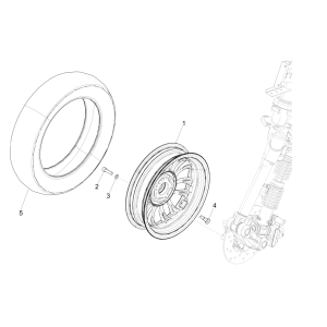 Ruota anteriore Vespa Sprint 150 3V IE ABS Euro 3 2015