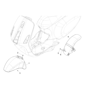 Parafango anteriore - Parafanghi Vespa Sprint 150 3V IE ABS Euro 3 2015