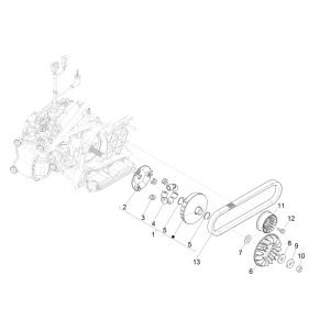Variatore a cinghia trapezoidale Vespa GTS 300 Super HPE 4V IE ABS Euro 5 2020-2022