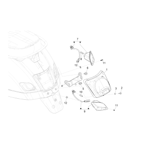 Luce posteriore - Indicatori posteriori Vespa GTS 300 Super HPE 4V IE ABS Euro 5 2020-2022