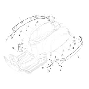 Parabrezza per moto - spoiler Vespa GTS 300 Super HPE 4V IE ABS Euro 5 2020-2022