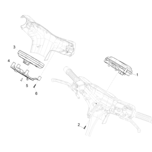 Contachilometri - Cabina di guida Vespa GTS 300 Super HPE 4V IE ABS Euro 5 2020-2022