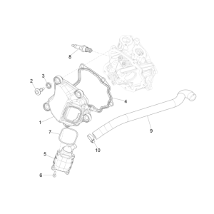 Coperchio valvole - Candela Vespa GTS 300 Super HPE 4V IE ABS Euro 5 2020-2022