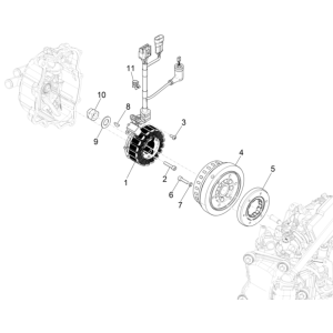 Accensione - Statore - Volano Vespa GTS 300 Super HPE 4V IE ABS Euro 5 2020-2022