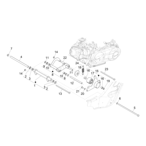 Sospensione motore Vespa GTS 300 Super HPE 4V IE ABS Euro 5 2020-2022