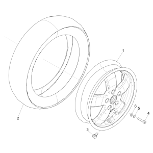 Ruota Anteriore Vespa GTS 300 Super HPE 4V IE ABS Euro 5 2020-2022