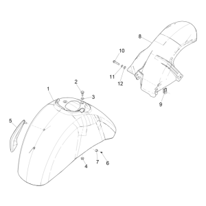 Parafango anteriore - Parafanghi Vespa GTS 300 Super HPE 4V IE ABS Euro 5 2020-2022