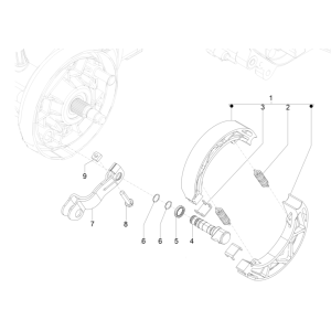 Freno posteriore - Ceppi freno Piaggio Typhoon 50 2 tempi Euro 4 2018-2020