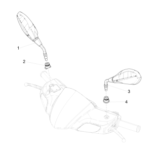 Specchietti Piaggio Typhoon 50 2 tempi Euro 4 2018-2020