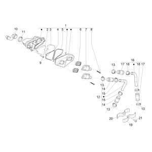 Alimentazione aria secondaria Piaggio Typhoon 50 2 tempi Euro 4 2018-2020