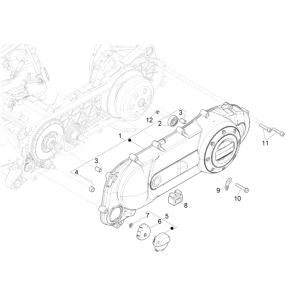 Coperchio carter Piaggio Typhoon 50 2 tempi Euro 4 2018-2020