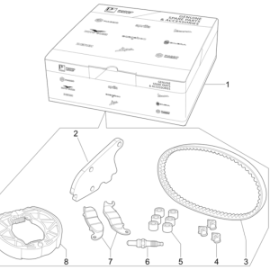 Pacchetto manutenzione Piaggio Typhoon 50 2 tempi Euro 4 2018-2020