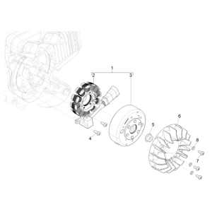 Accensione - Statore - Volano Piaggio Typhoon 50 2 tempi Euro 4 2018-2020